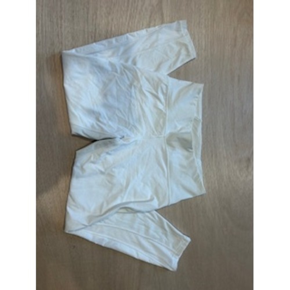 Lululemon White High Rise Mesh Panel Athletic Leggings Size 12 Training Yoga